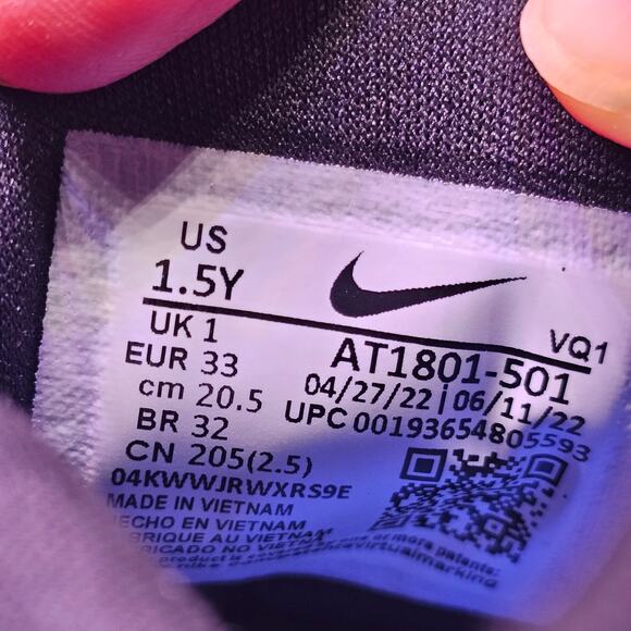 Nike Star Runner 2.0 Low Kids Trainers US 1.5Y AT1801-501 Iced Lilac - Picture 7 of 7